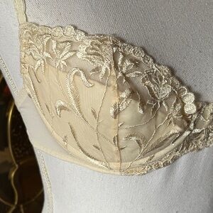 Elegant Cream Lace Bra